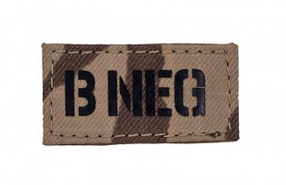 ACR IR Combat Systems® blood type B NEG patch - pattern 95 Desert