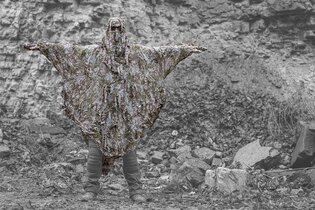 Camouflage Poncho Ghost Hoodie Ghosthood IRR