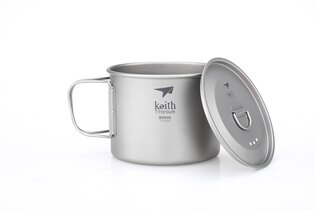 Keith® 900 ml titanium cup with lid